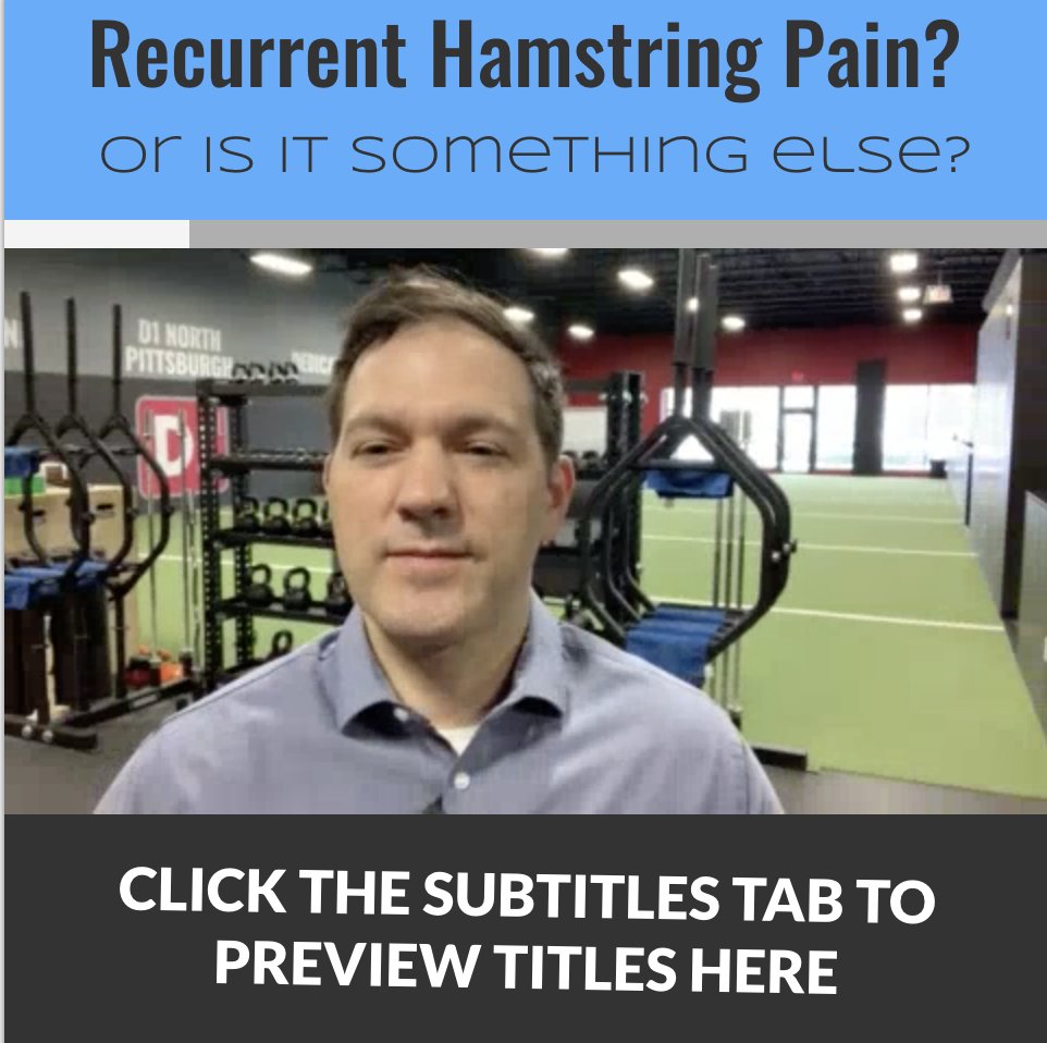 Do you have Recurrent Hamstring Pain?